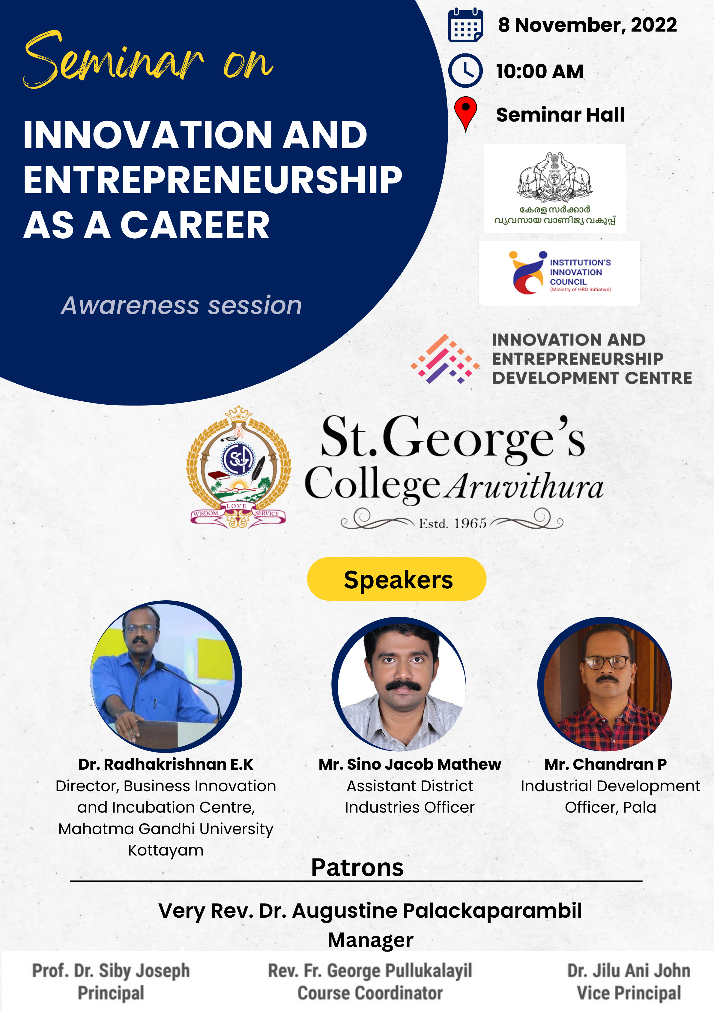 Seminar on Innovation and entrepreneurship as a career